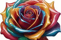 Abstracte Dans van Kleuren Roos van Art & Soul Creations thumbnail