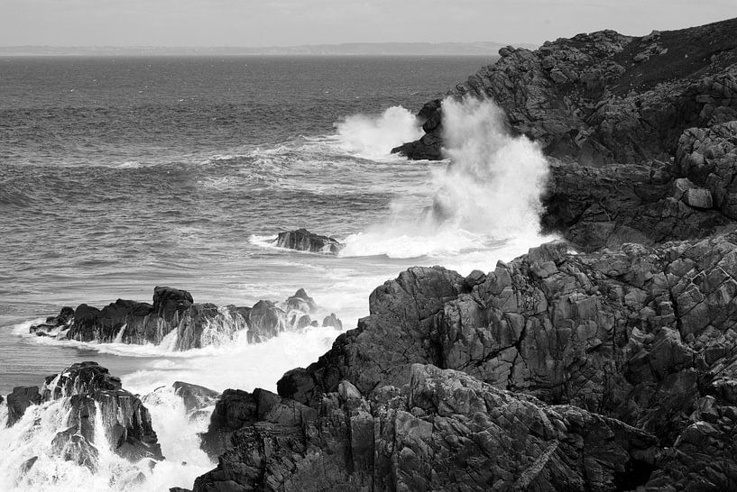 Sea spray / waves on the Breton coast | Brittany | Atlantic Ocean by Flatfield