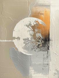 Abstrait moderne dans le style japonais et wabi-sabi sur Japandi Art Studio