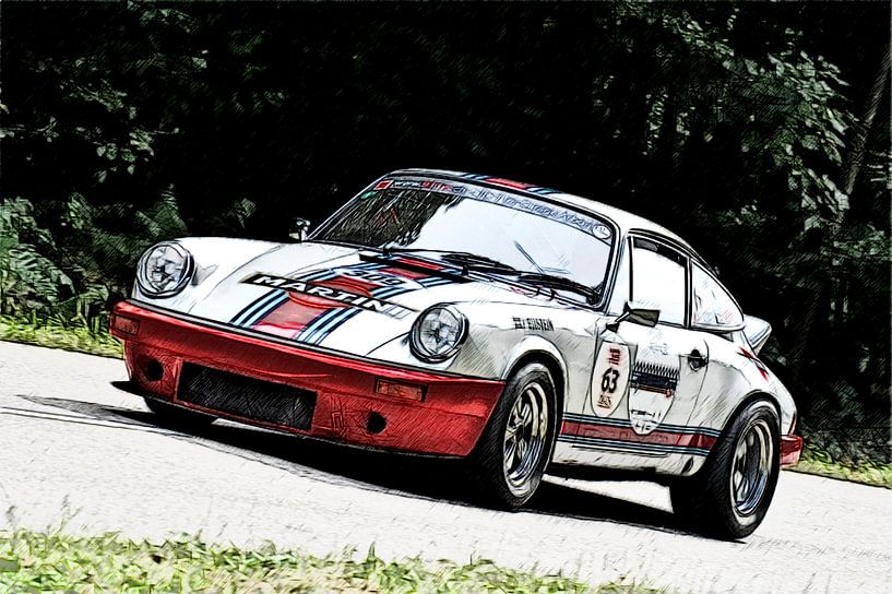 Porsche 911  Carrera RSR - Start 63  - Eggberg Klassik 2024 PHOTO ART 2.0 von Ingo Laue