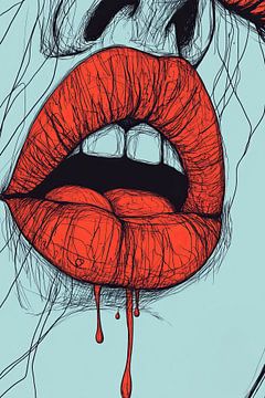 Sensuele mond van Franka Poulain