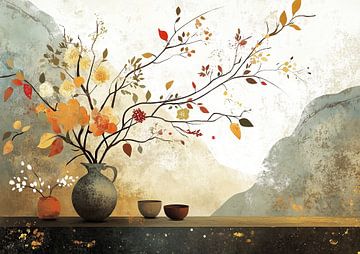 Stiller Moment mit einer Vase von Blickfänger Gemälde