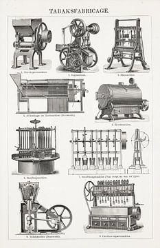 Antique engraving Tobacco manufacturing by Studio Wunderkammer