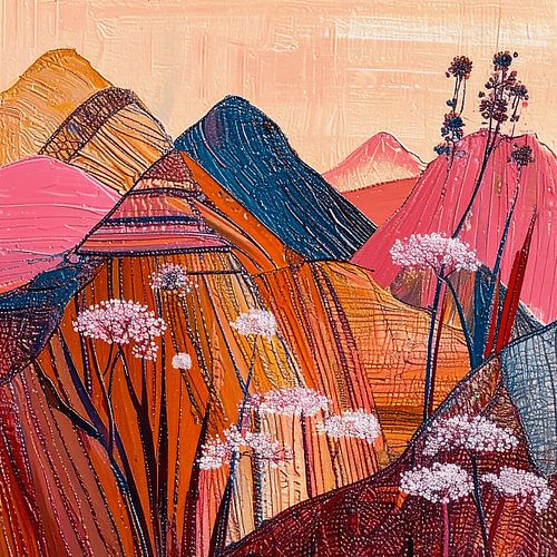 Modern Abstract schilderij. Serie: Landschap in structuren - 5