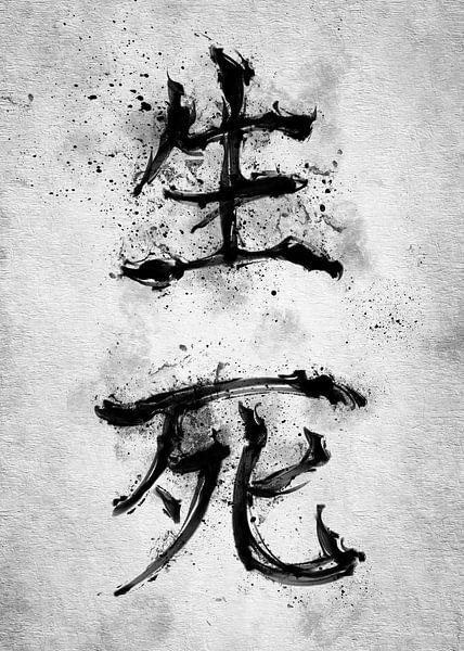 LIFE and DEATH kanji von Nikita Abakumov