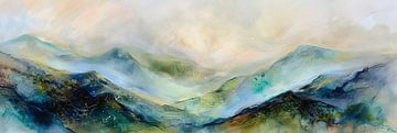 Abstracte Bergdroom | Dreamy Peak Delight van Kunst Kriebels
