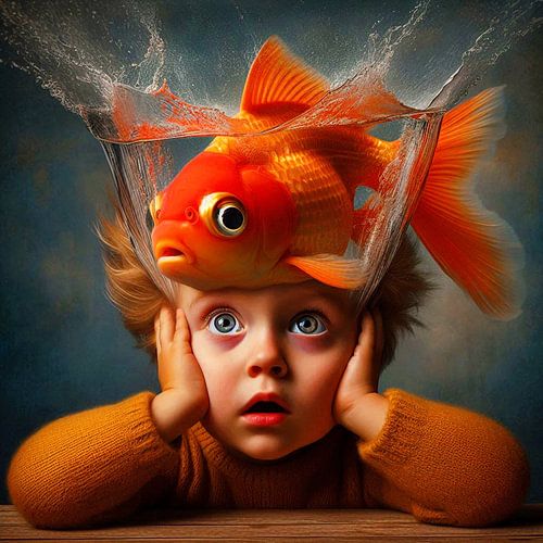 Bestaunen Sie den großen Goldfisch. ( 2 )