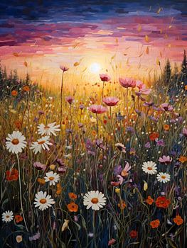 Bloemenweide in de zomer