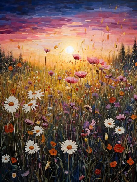 Flower Meadow in Summer by Magnus Karlsen