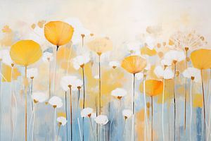 Minimaliste moderne, champ de fleurs