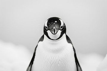Pinguïn in zwart-wit van Poster Art Shop