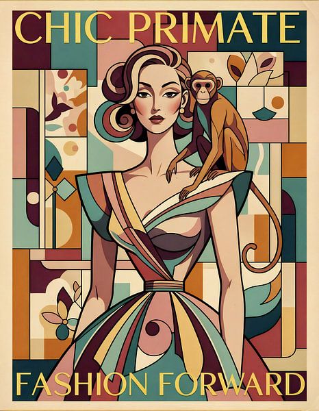 Chic Primate Vintage Elegance Meets Playful Whimsy by Jan Keteleer