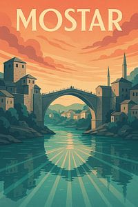 Mostar Bosnien Stari Most Poster
