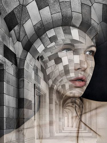 mosaic portrait by Ingrid van der Meer