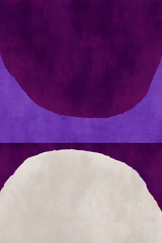 Formes abstraites multicolores rétro des années 70. Lilas, violet et blanc