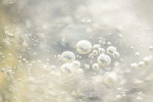 Blasen im Eis, gelb und grau