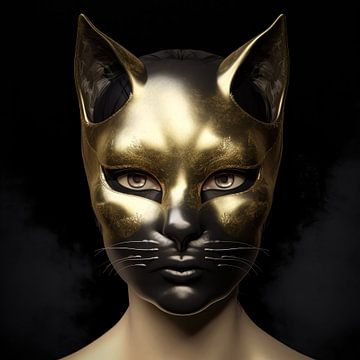 Catwoman in Gold von Vlindertuin Art