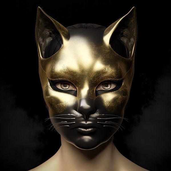 Catwoman in gold by Vlindertuin-Art