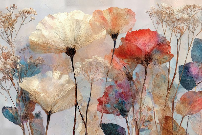 Ethereal Bloom Canvas by Cats & Dotz