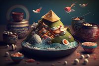 Still life with depth and lots of food