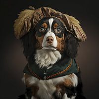 Hond in koele kleren