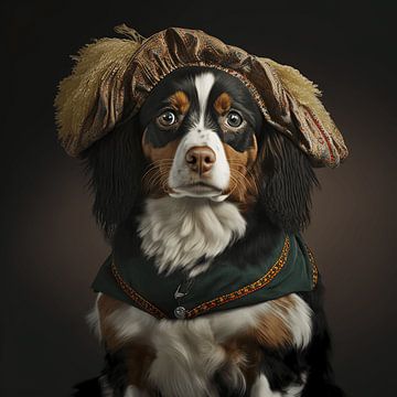 Hund in cooler Kleidung von Daniel Kogler