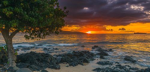 Zonsondergang Ahihi Kinau, Maui, Hawaii
