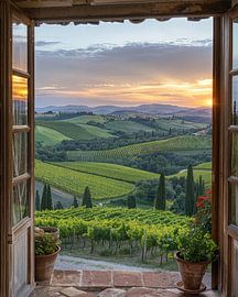 Uitzicht op Toscane van Studio Allee