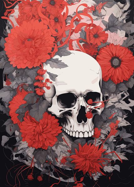 Peinture japonaise abstraite Ukiyo par Mason Scott