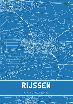 Blaupause | Karte | Rijssen (Overijssel) von Rezona