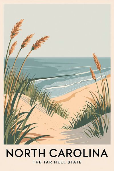 North Carolina by Poster Art Shop