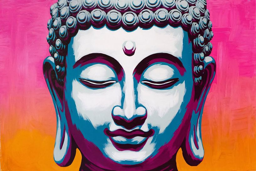 Colourful Buddha pop art painting by Imperial Art House