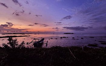 A Quiet Boat at Sunset