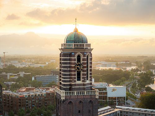 Peperbus Zwolle at sunrise - Historic icon in golden morning light