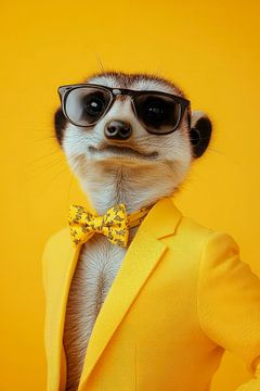 Stijlvolle stokstaartjeslook in een gele tint van Poster Art Shop