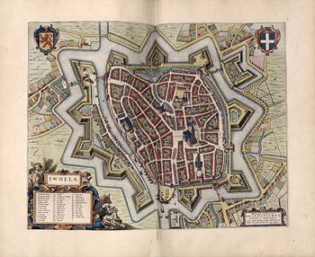 Zwolle, Stadsplattegrond Joan Blaeu 1652