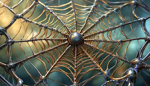 Het spinnenweb, een creatie van AI en de artiest I
