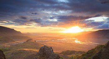 Coucher de soleil à Valahnùkur