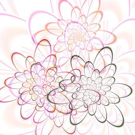 blühen 3 - drei geschwungene Blüten von Claudia Gründler