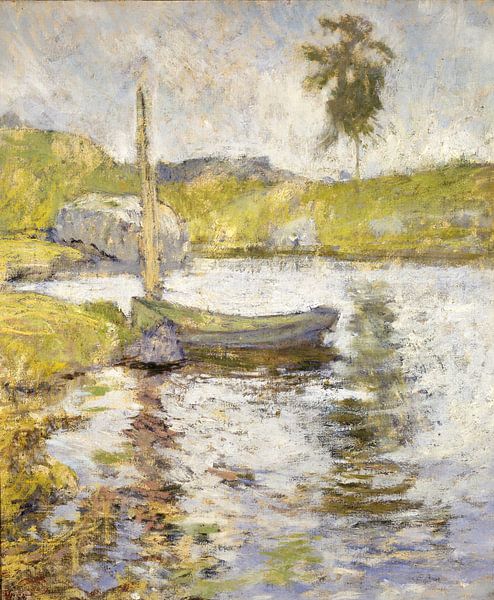 John Henry Twachtman~boat at Anchor by finemasterpiece