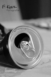 This "a" crushed can by Felicia Charlotte Kunz