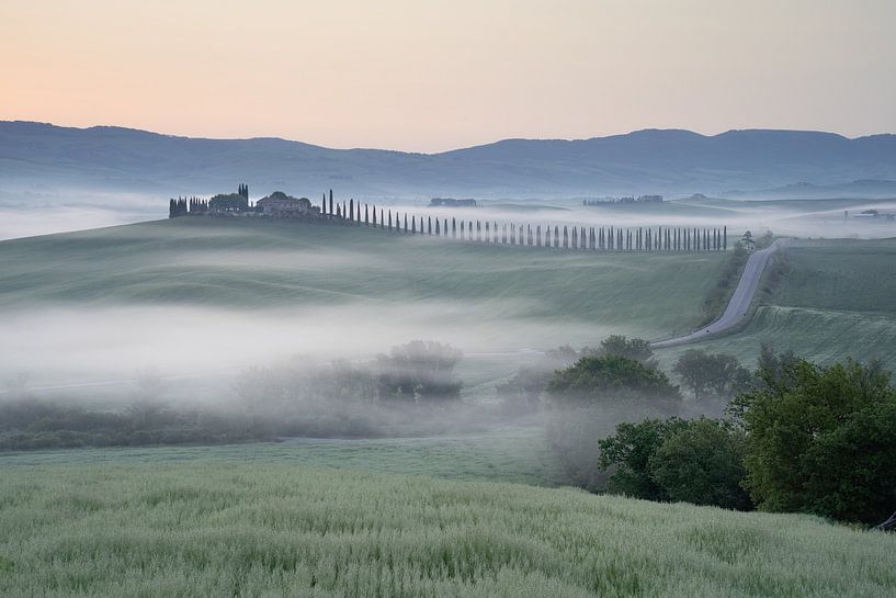 Tuscany, Sunrise, Val d' Orcia by Petra vd Berg