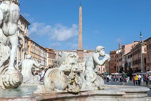 Rom - Fontana del Moro auf der Piazza Navona