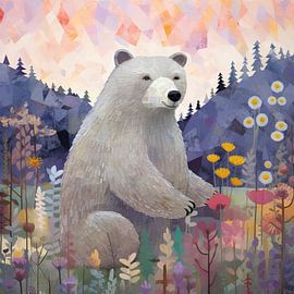 Geometrischer Bär von Wunderbare Kunst