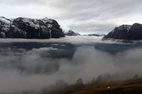 Fjords Norway, Aurland, Stegastein, Stegastein, Plate-forme d'observation, Lauréate, Vue.