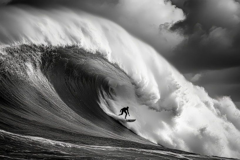 Surfers intoxicated by the wave by Poster Art Shop