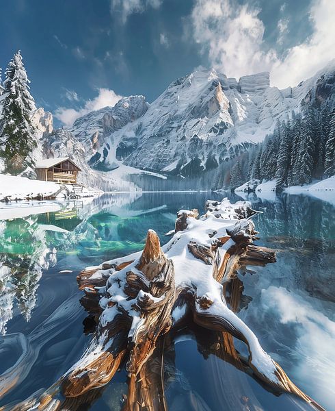 Vue hivernale sur le lac par fernlichtsicht