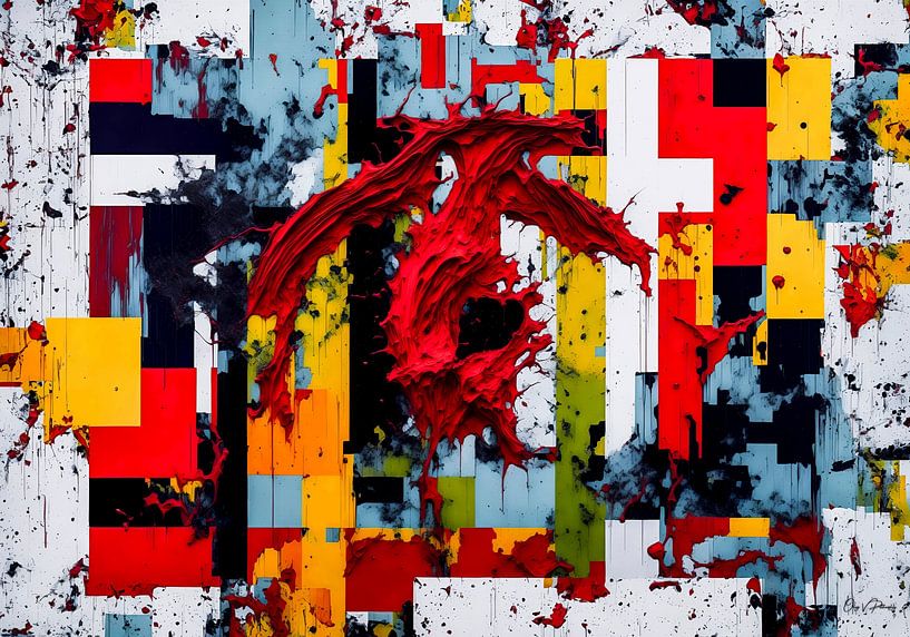 &quot;Color Splash VI&quot; Colorful Abstract Painting von Pitkovskiy Photography|ART