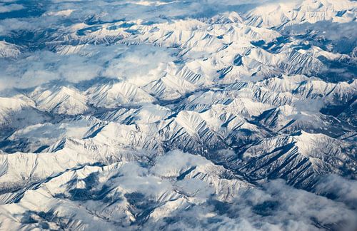 Bergen vanuit de lucht gezien