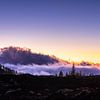 Spanje, Tenerife, Panorama sterrenhemel boven de wolken op vulkaan teide van adventure-photos